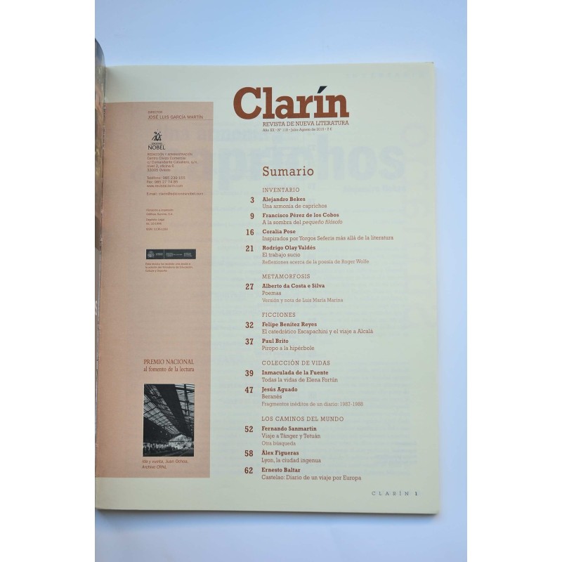 Clarín : revista de nueva literatura - Año XX -...