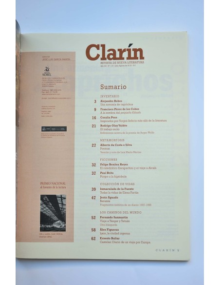 Clarín : revista de nueva literatura - Año XX - nº 118 (julio-agosto, 2015)