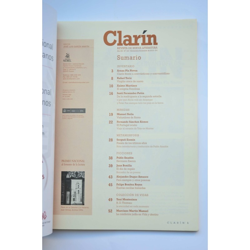 Clarín : revista de nueva literatura - Año XX -...