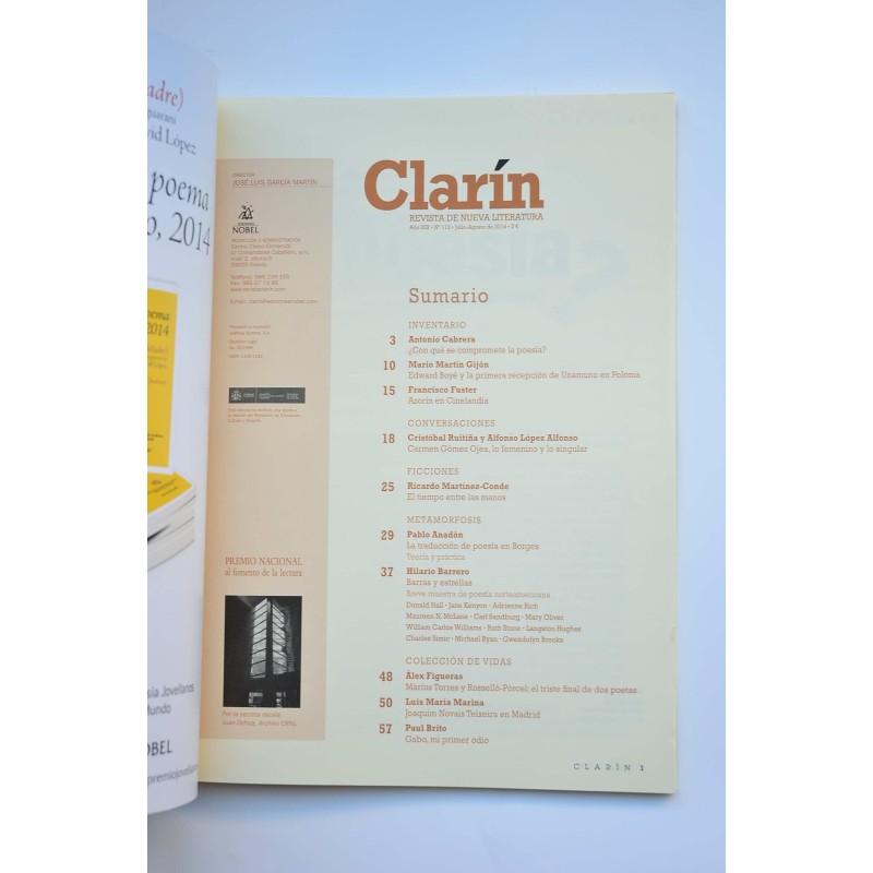 Clarín : revista de nueva literatura - Año XIX...