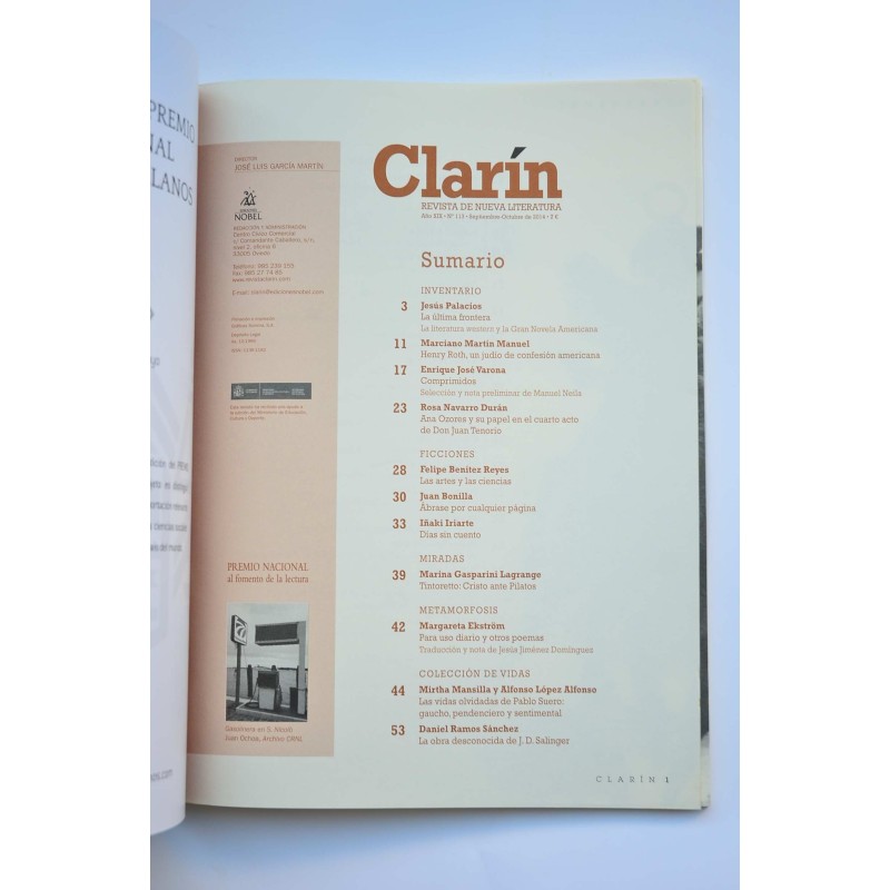 Clarín : revista de nueva literatura - Año XIX...