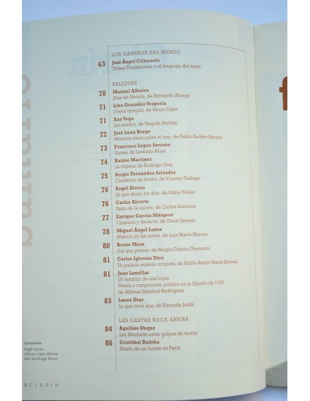 Clarín : revista de nueva literatura - Año XIX - nº 113 (septiembre-octubre, 2014)
