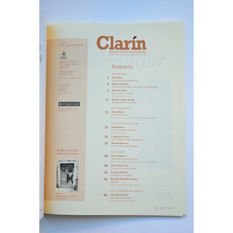 Clarín : revista de nueva literatura - Año XIX...