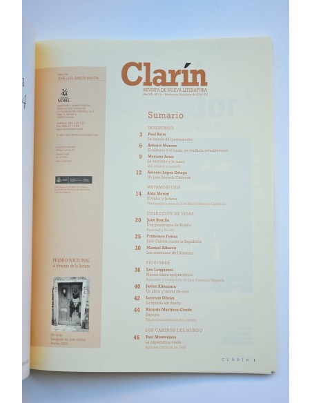 Clarín : revista de nueva literatura - Año XIX - nº 114 (noviembre-diciembre, 2014)