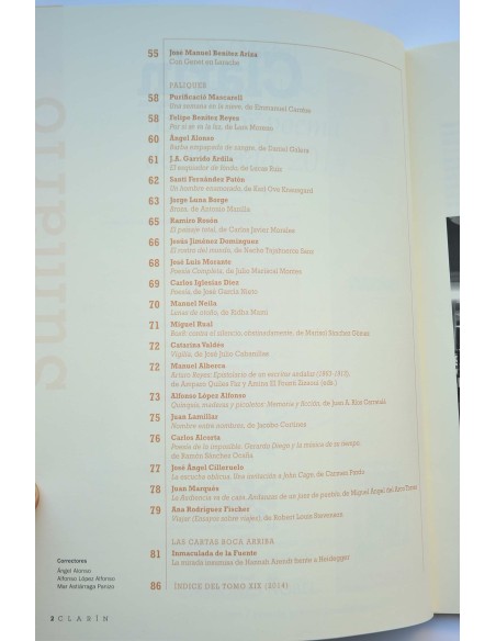 Clarín : revista de nueva literatura - Año XIX - nº 114 (noviembre-diciembre, 2014)
