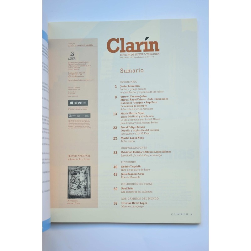 Clarín : revista de nueva literatura - Año XIX...