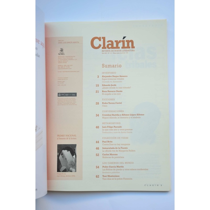 Clarín : revista de nueva literatura - Año XIX...