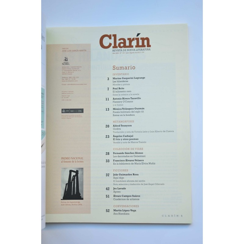 Clarín : revista de nueva literatura - Año XXII...