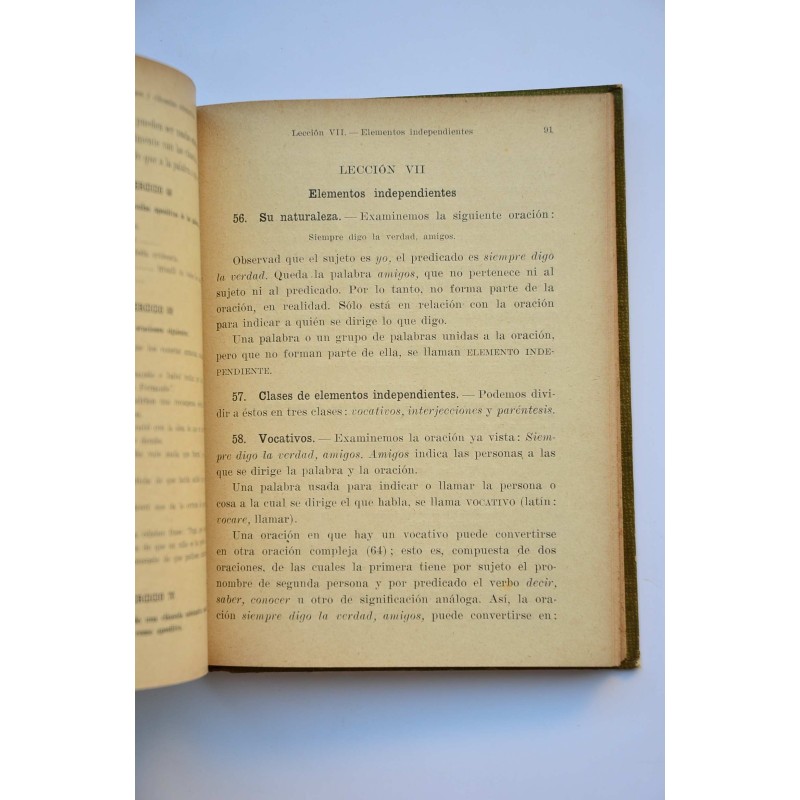Gramática de la lengua castellana. Tercer grado