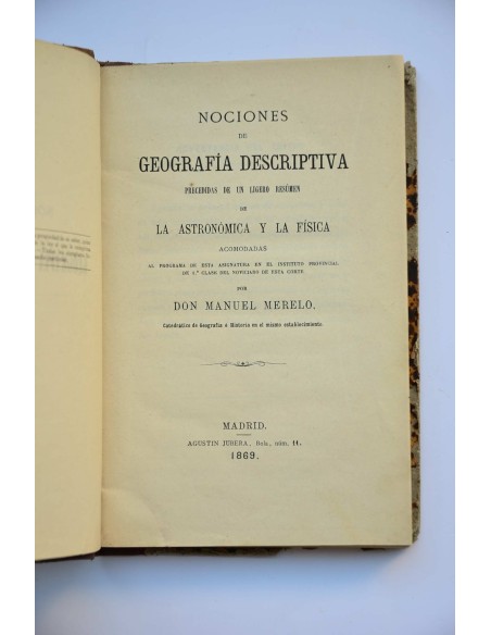 Nociones de geografía descriptiva , precedidas de un ligero resumen de La astronómica y la física 