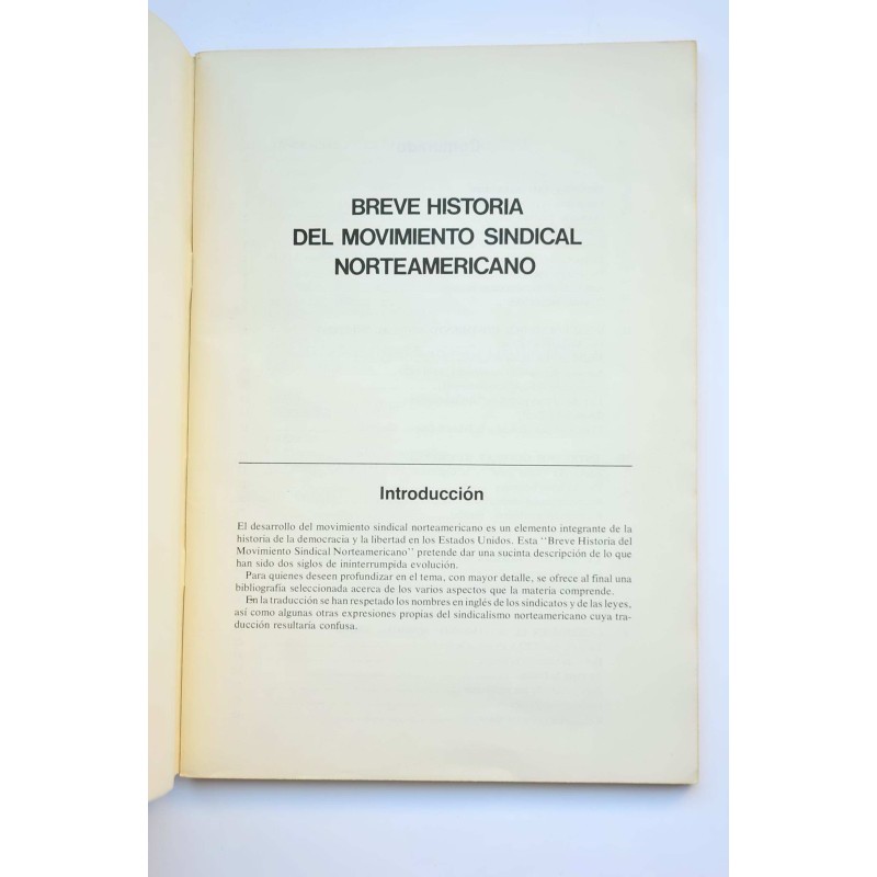Breve historia del movimiento sindical...