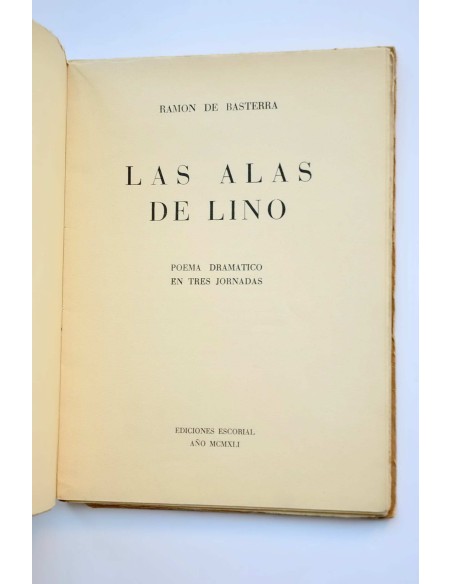 Las alas de lino : poema dramático en tres jornadas