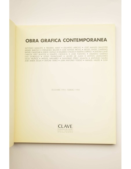 Obra gráfica contemporánea : catálogo de exposiciones
