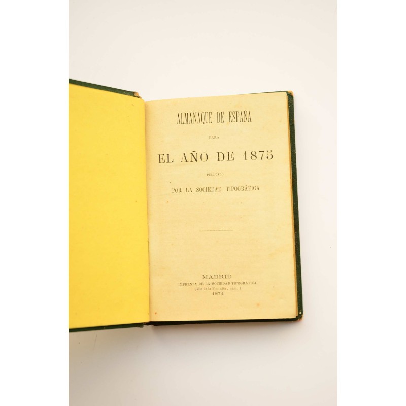 Almanaque de España para el año de 1875