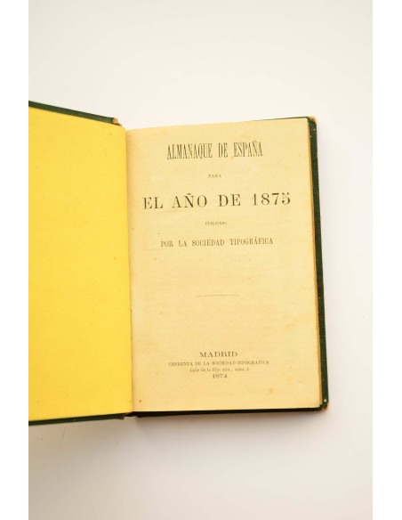 Almanaque de España para el año de 1875