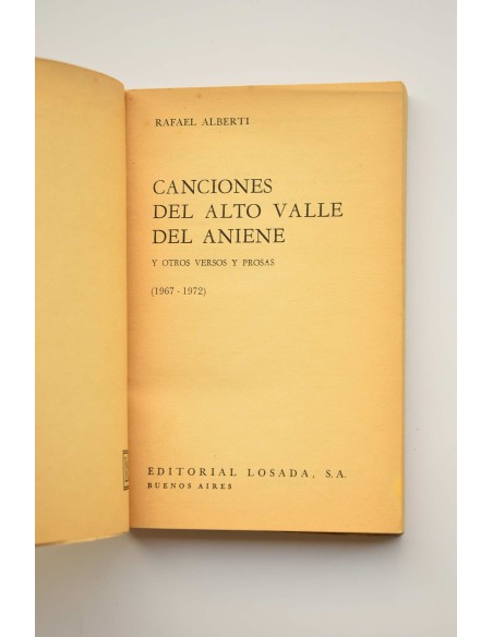 Canciones del Alto Valle del Aniene y otros versos y prosas (1967 - 1972)