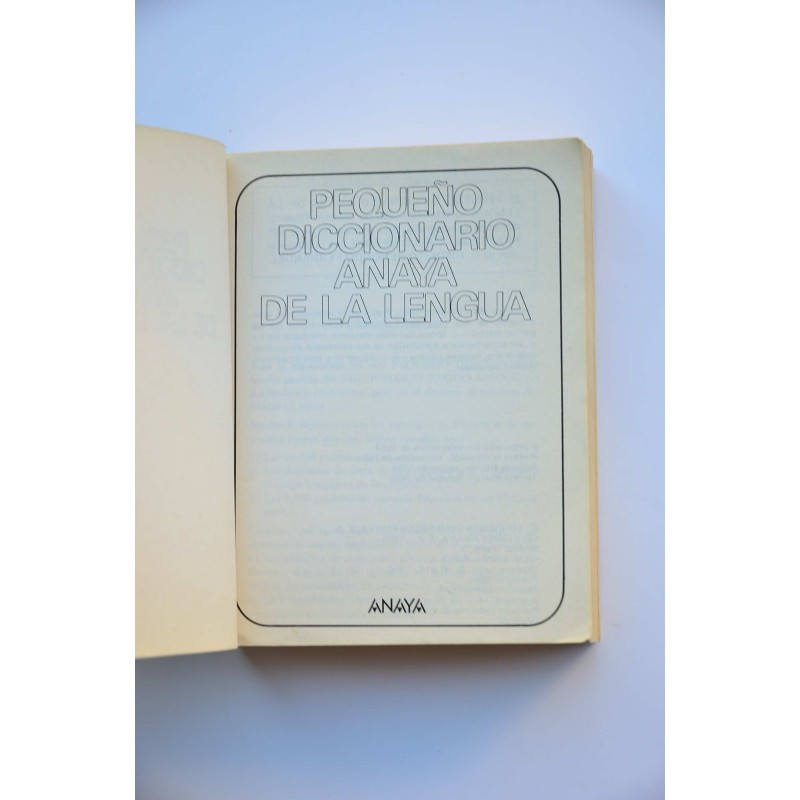 Pequeño diccionario Anaya de la lengua