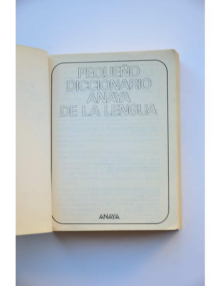 Pequeño diccionario Anaya de la lengua