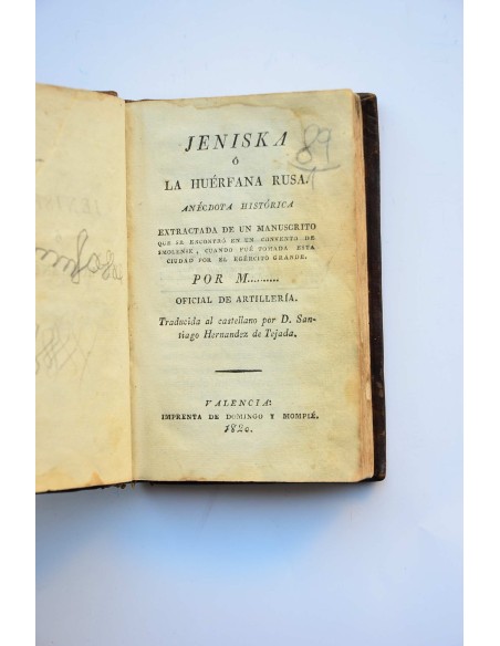 Jeniska o La huérfana rusa. Anécdota histórica