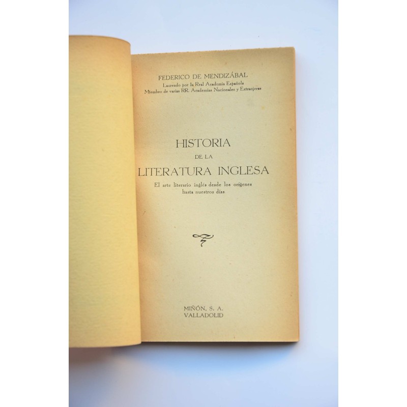 Historia de la literatura inglesa