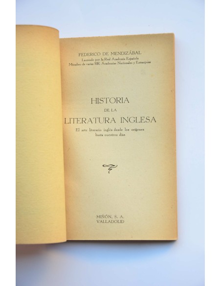 Historia de la literatura inglesa