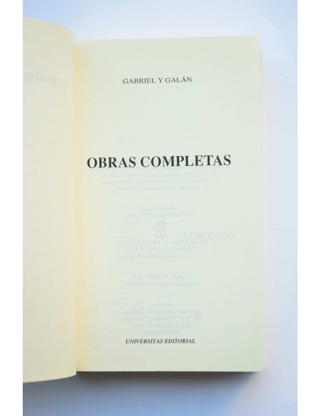 Gabriel y Galán. Obras completas. Poesía