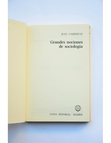 Grandes nociones de sociología