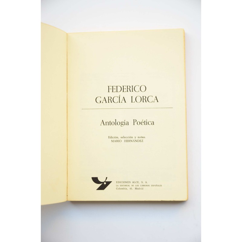 Federico García Lorca. Antología poética