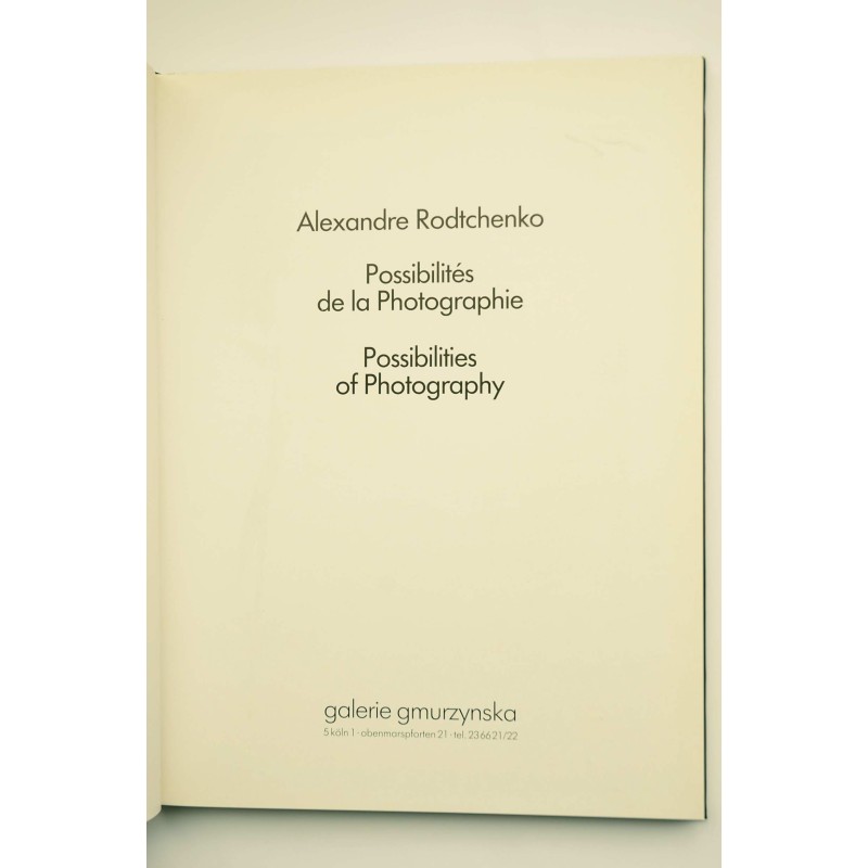 Alexandre Rodtchenko. Possibilités de la...