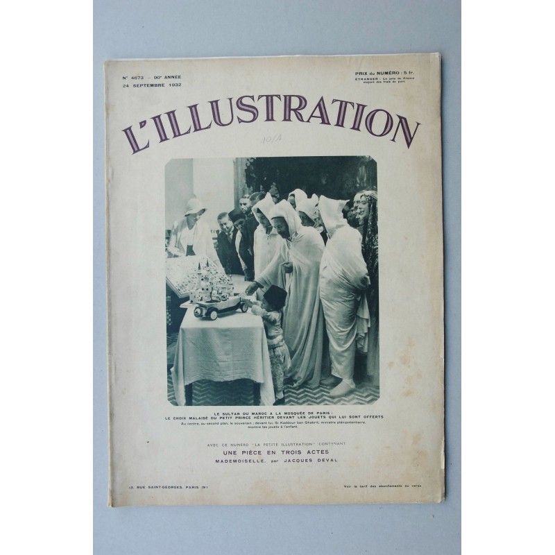 L'ILLUSTRATION : journal hebdomadaire universelle.-- Nº 4673-90º anée (24 sept. 1932)