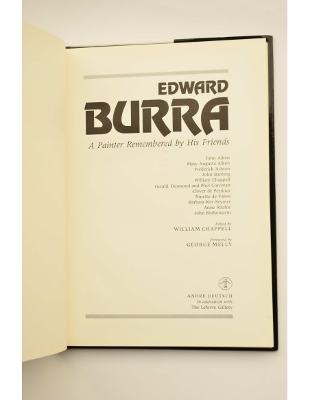 EDWARD Burra a painter remembered by his firends