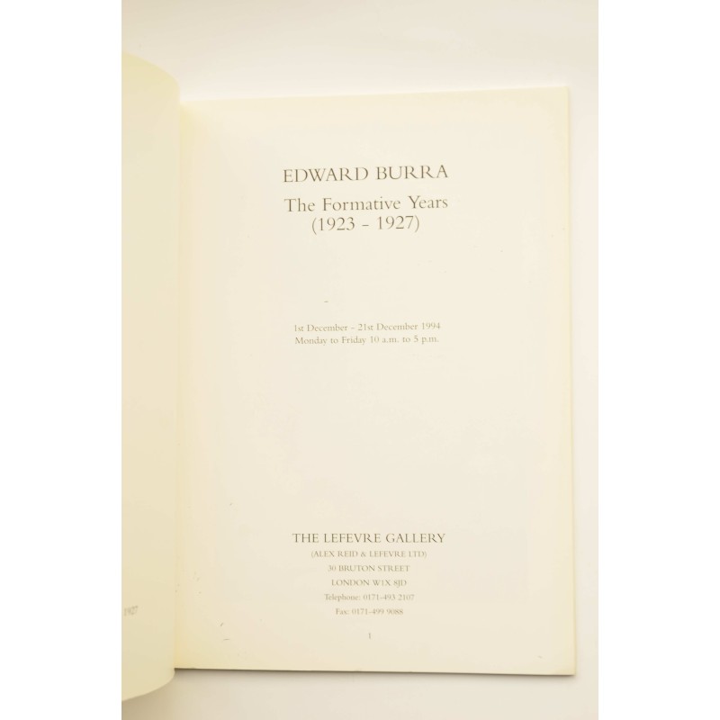 Edward Burra: The formative years, 1923-1927