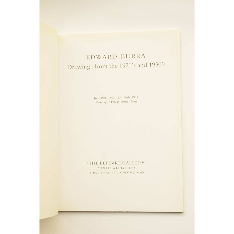 Edward Burra: drawings from the 1920's and 1930's