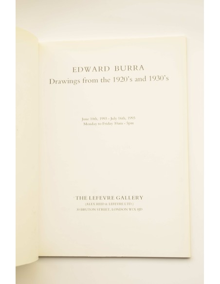 Edward Burra: drawings from the 1920's and 1930's