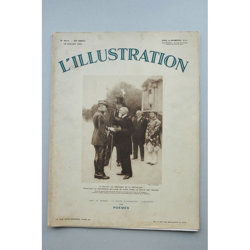 L'ILLUSTRATION : journal hebdomadaire universelle.-- Nº 4611-89º anée (1 avril 1931)