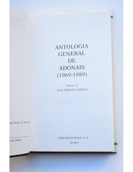 Antología general de Adonais (1969-1989)