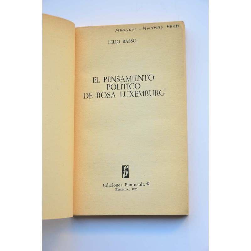 El pensamiento político de Rosa Luxemburg