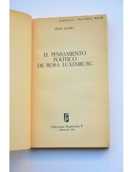 El pensamiento político de Rosa Luxemburg