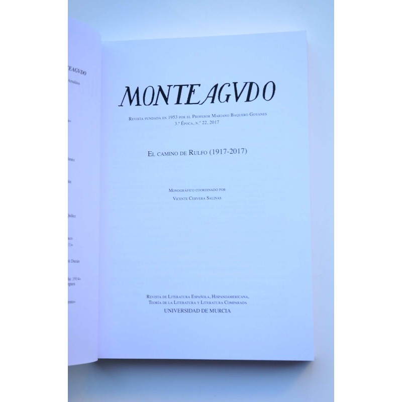 Monteagudo : El camino de Rulfo -- Nº 22 (2017)