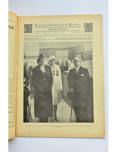 Exposición Internacional de Barcelona : diario oficial.-- Año I.--Nº 31, 1929