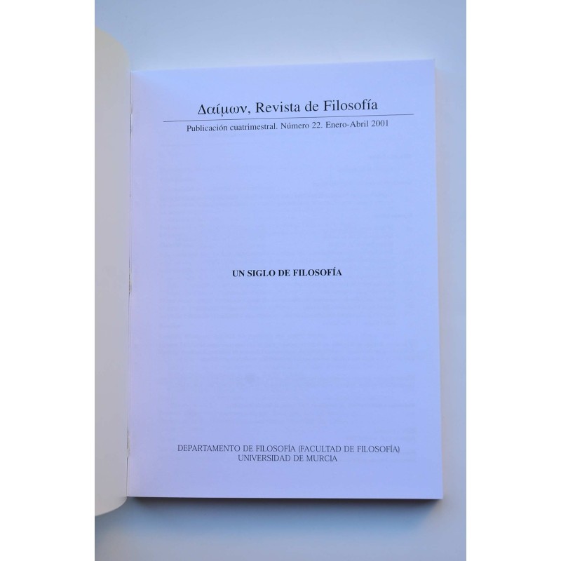 Δαιμων. Revista de filosofía, nº 22,...