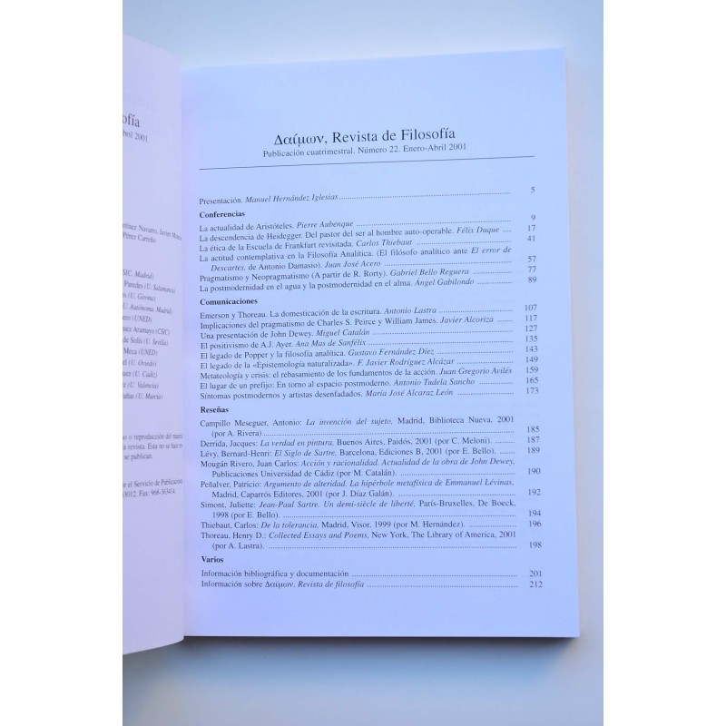 Δαιμων. Revista de filosofía, nº 22,...