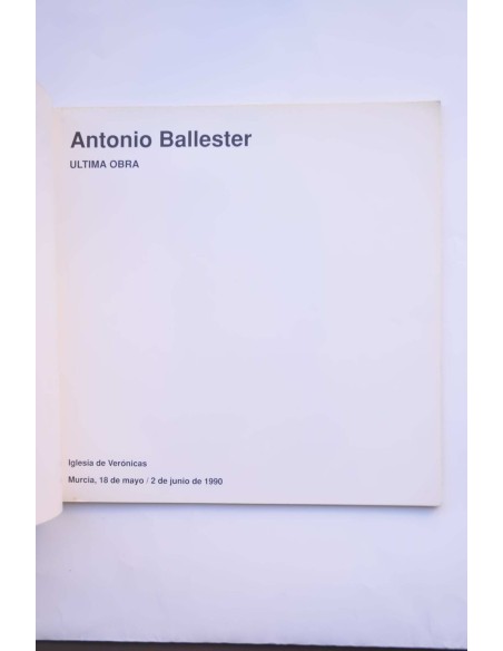 Antonio Ballester. Última obra