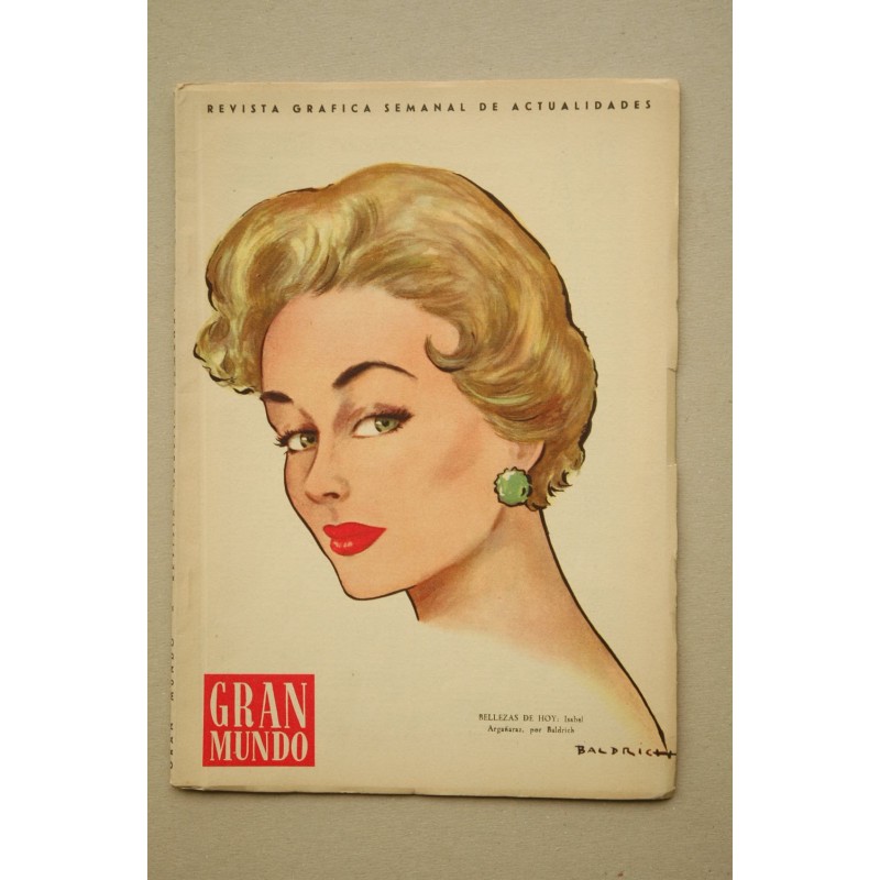 GRAN Mundo Ilustrado : revista semanal de actualidades.-- Año VII, Nº 116 (7 julio 1956) , ilustración de la portada por Baldric