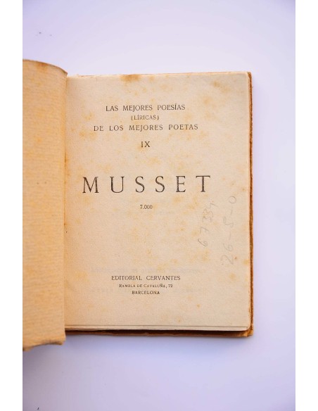 Musset : antología de poemas
