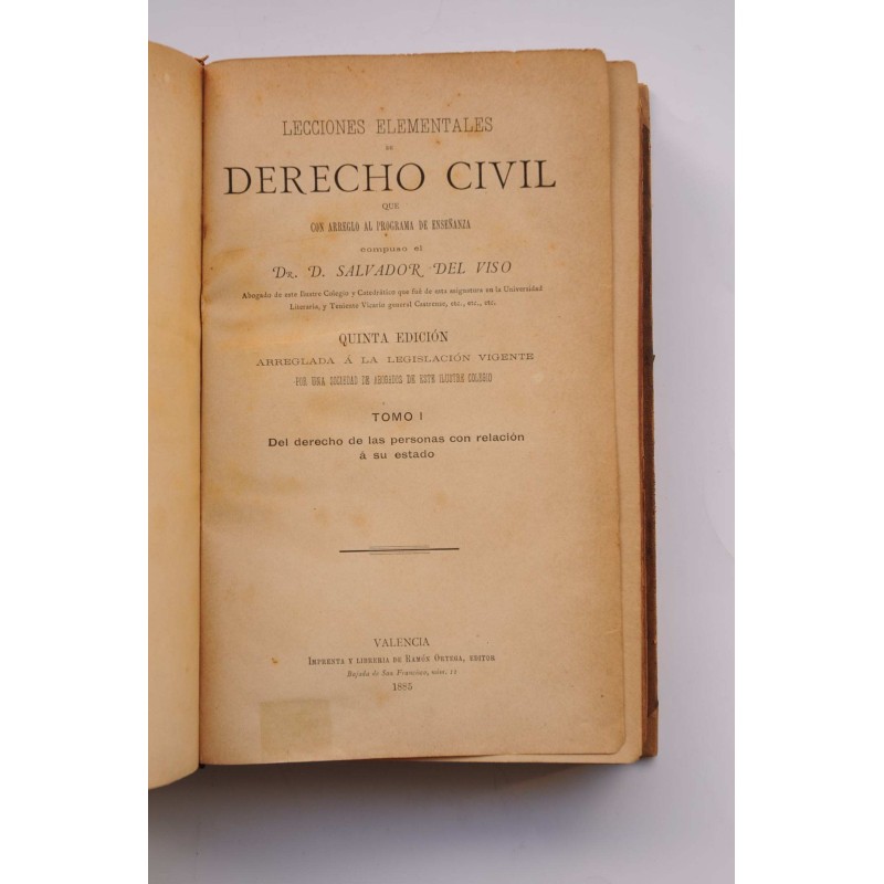 Lecciones elementales derecho civil