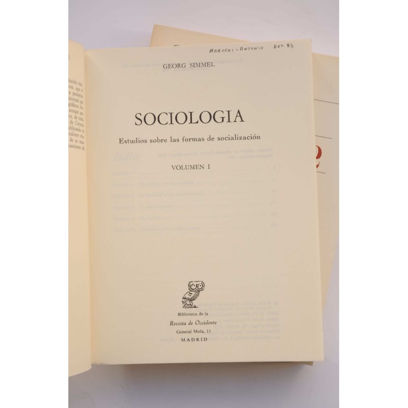 Sociología : estudios sobre las formas de...