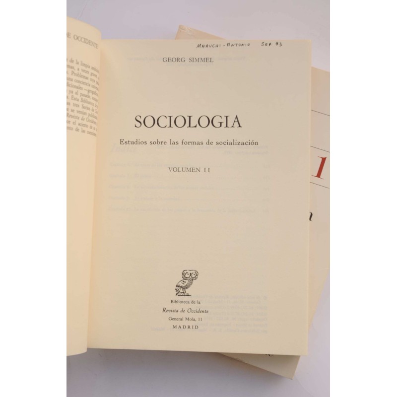 Sociología : estudios sobre las formas de...