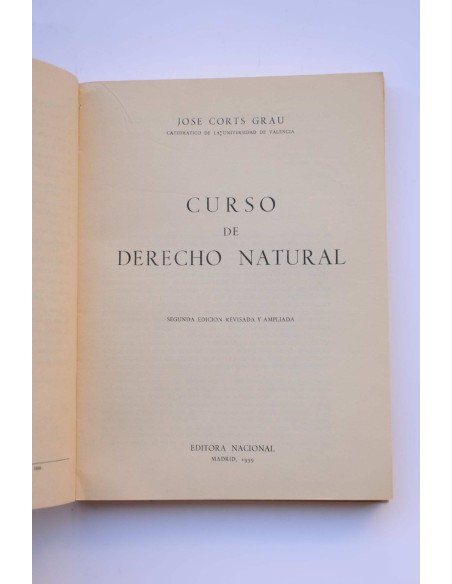 Curso de derecho natural