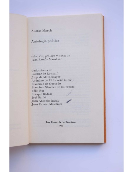 Ausias March. Antología poética